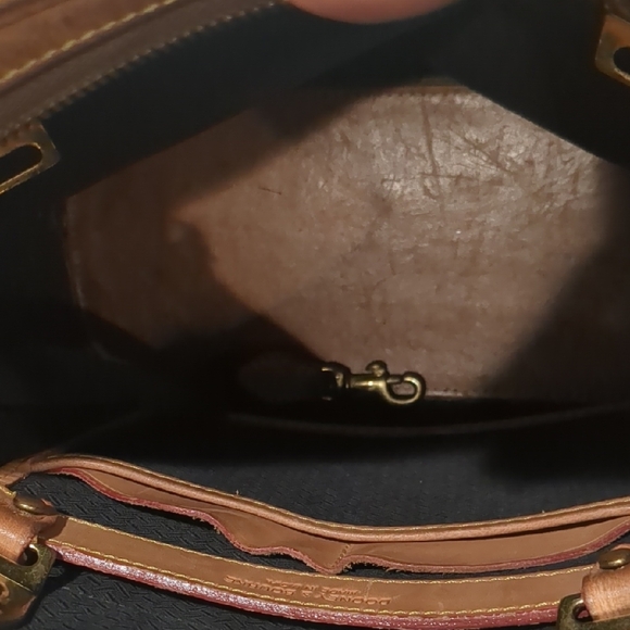 Dooney & Bourke Vintage Tan Leather Bag - Picture 10 of 12